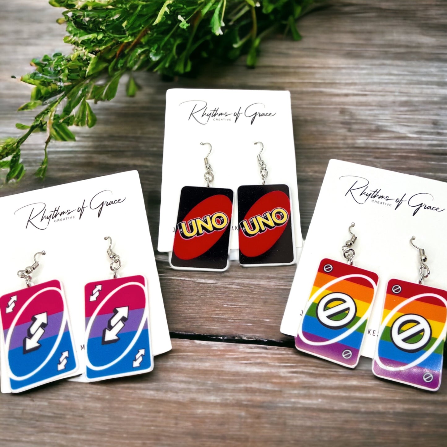 UNO-Forgettable Fun: Colorful Card Earrings That Deal Style! - Rhythms of Grace Creative