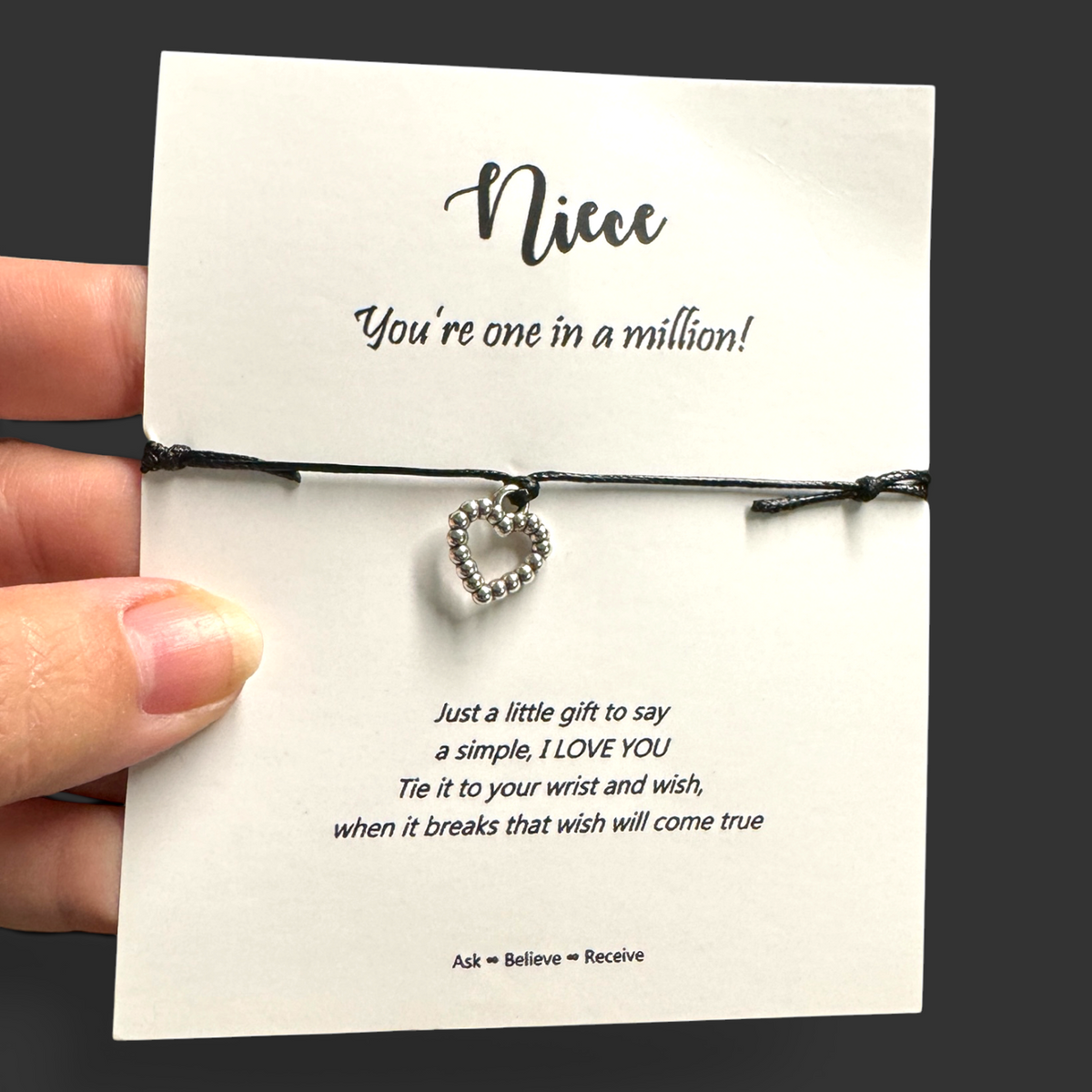Wish Upon a Charm: Magical "Niece" Bracelet! 🌟
