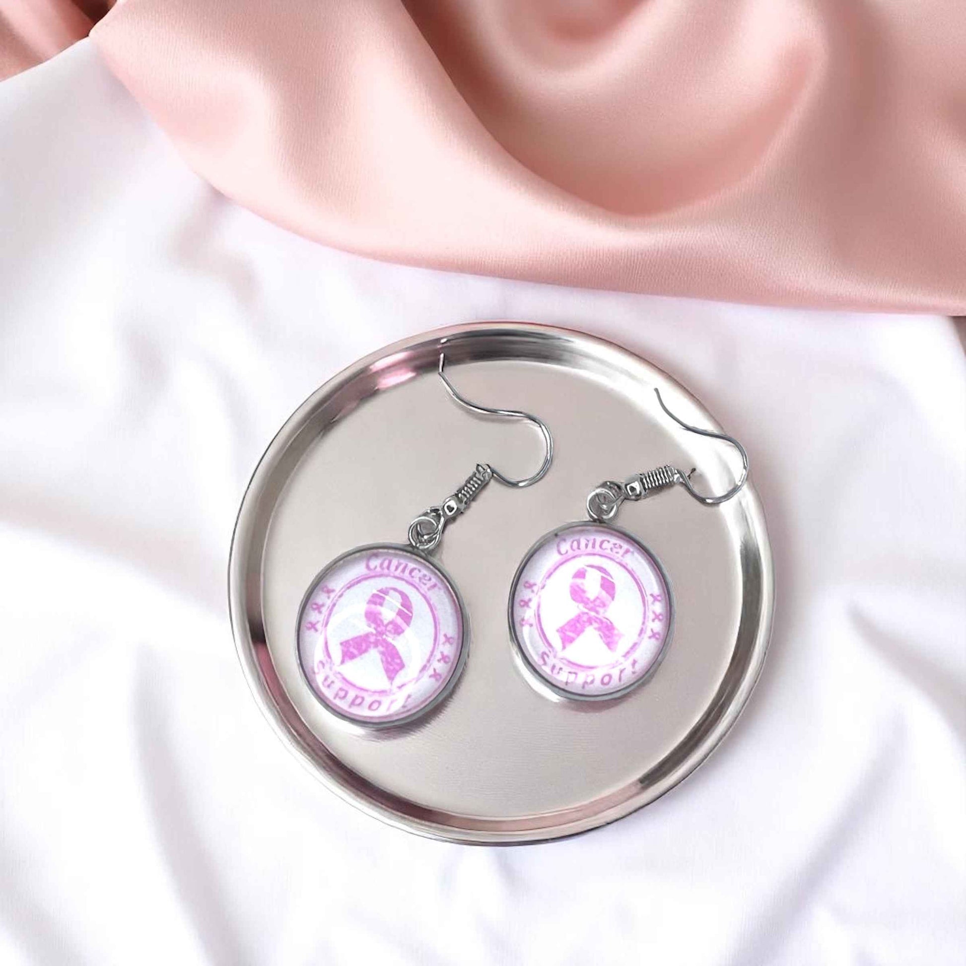 Fight Like a Girl (and Look Fabulous Doing It!) - Breast Cancer Awareness Earrings 💖