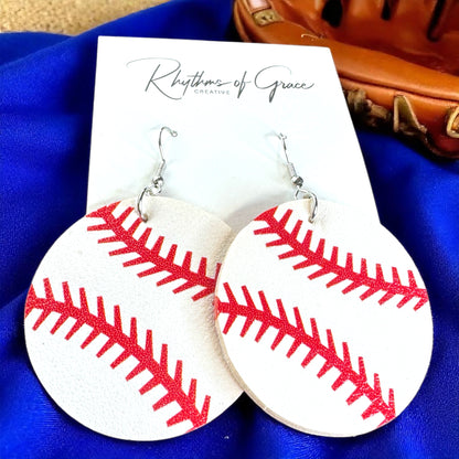 Step Up to the Style Plate with Baseball Dangle Earrings! ⚾️