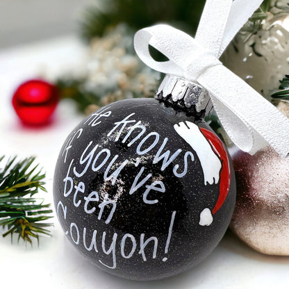 Cajun Christmas Ornament: "He Knows If You’ve Been Couyon!" - Rhythms of Grace Creative