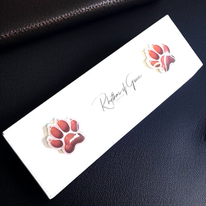Vibrant Paw Print Studs – A Pawfect Gift! 🐾 10 Colors Available!
