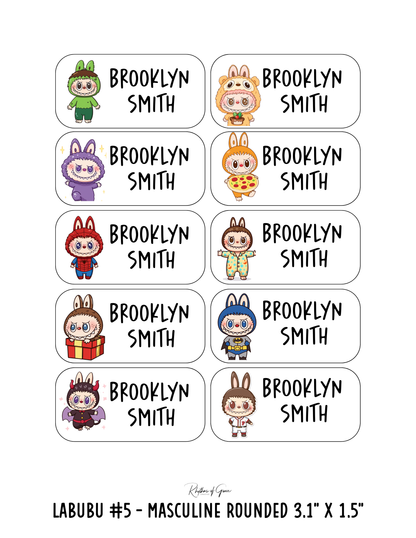 Back to School Personalized Character Labels – Waterproof & Customizable!
