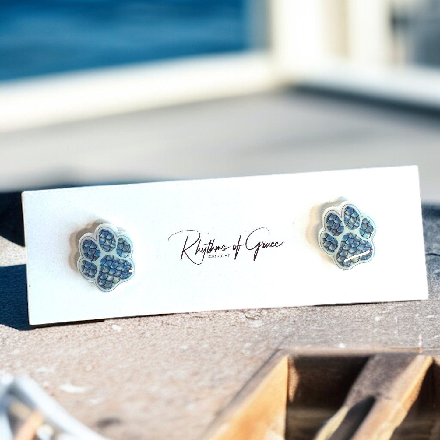 Vibrant Paw Print Studs – A Purr-fect Gift!