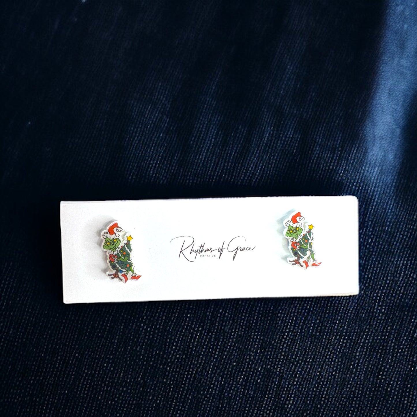 Grinchy Glam: Christmas Stud Earrings!🎄