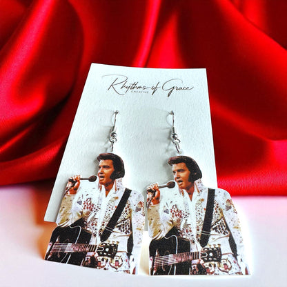 Rock Your Style: Elvis Presley Dangle Earrings - 12 Iconic Designs! 🎸
