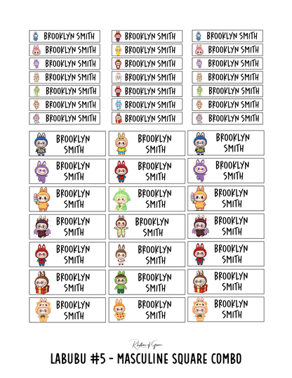 Back to School Personalized Character Labels – Waterproof & Customizable!