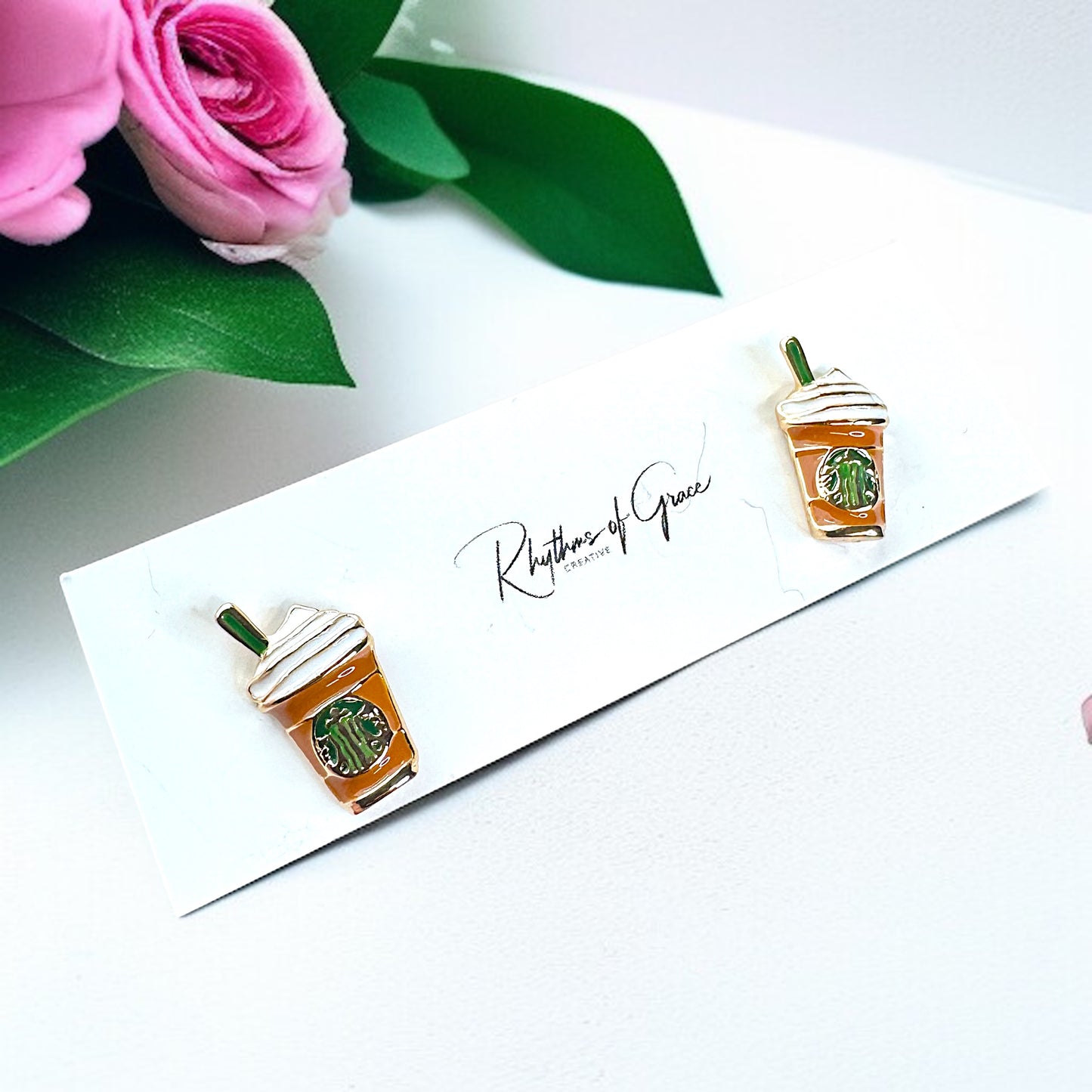 Sip in Style with Our Coffee Cup Stud Earrings! ☕