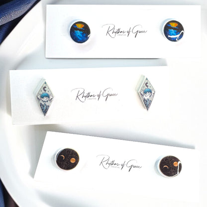 Celestial Stud Bliss: Adorn Your Ears with Stardust Magic! ✨