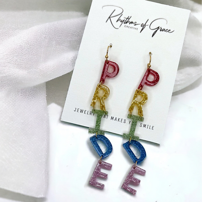 Vibrant Rainbow PRIDE Earrings – Celebrate Love & Diversity!
