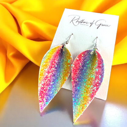 Sparkle and Shine with Neon Glitter Earrings