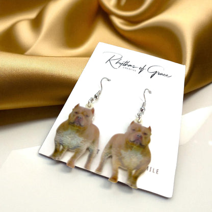 Paw-sitively Adorable Pit Bull Earrings for Dog Moms!