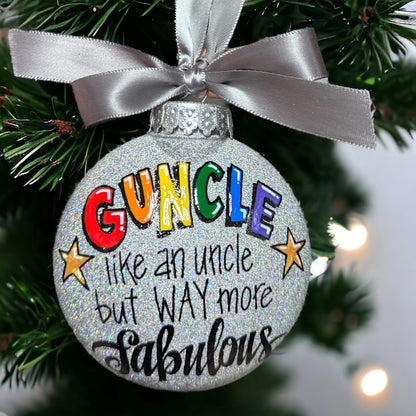 Christmas Ornament: GUNCLE – Your Fabulous Holiday Sidekick!