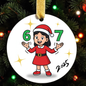 "Santa 6-7" Ornament – Sleighin' the Holiday Game!