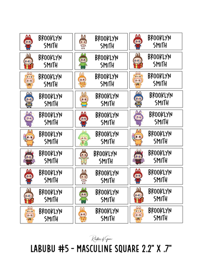 Back to School Personalized Character Labels – Waterproof & Customizable!