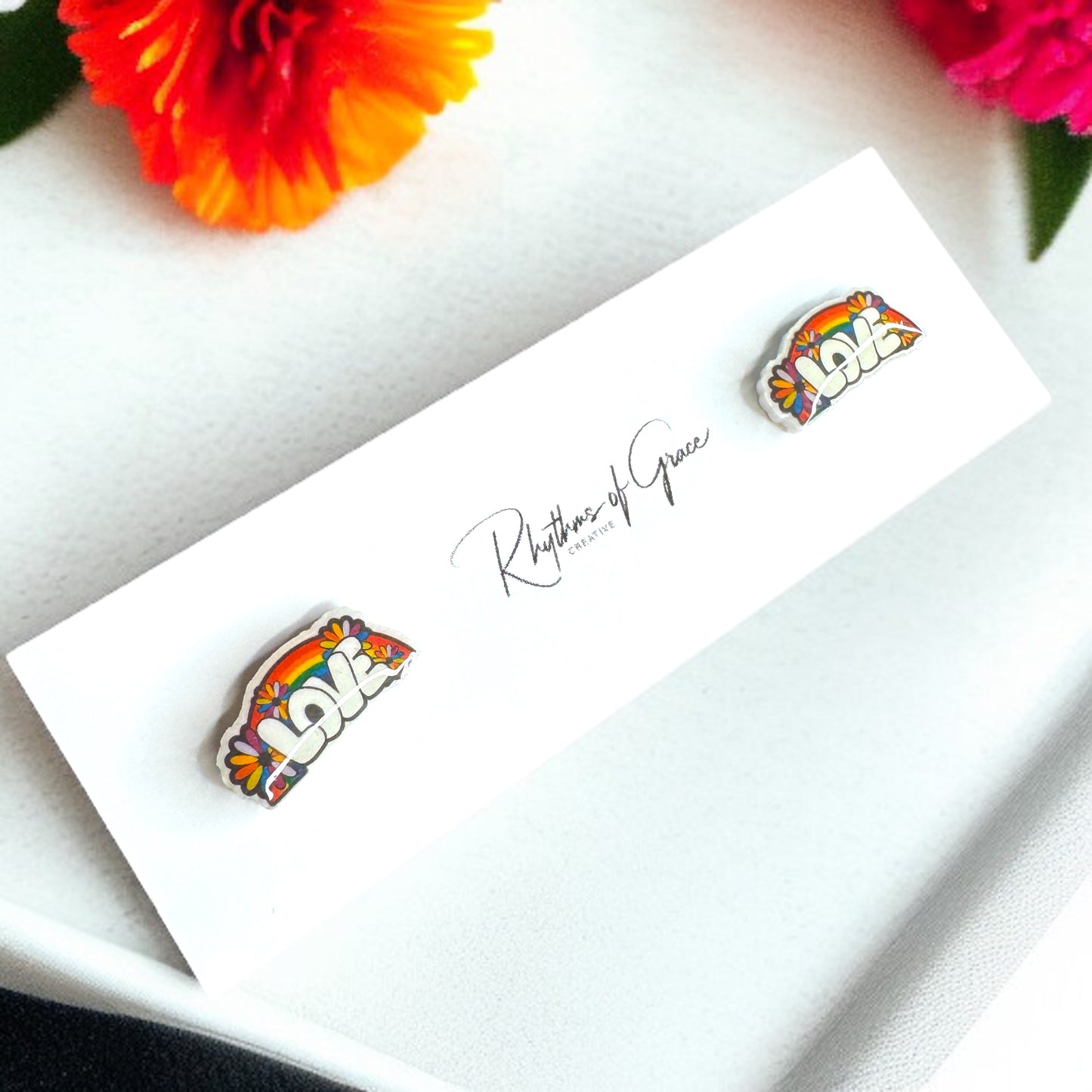 Radiate Love with Rainbow Stud Earrings!