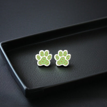 Vibrant Paw Print Studs – A Purr-fect Gift!