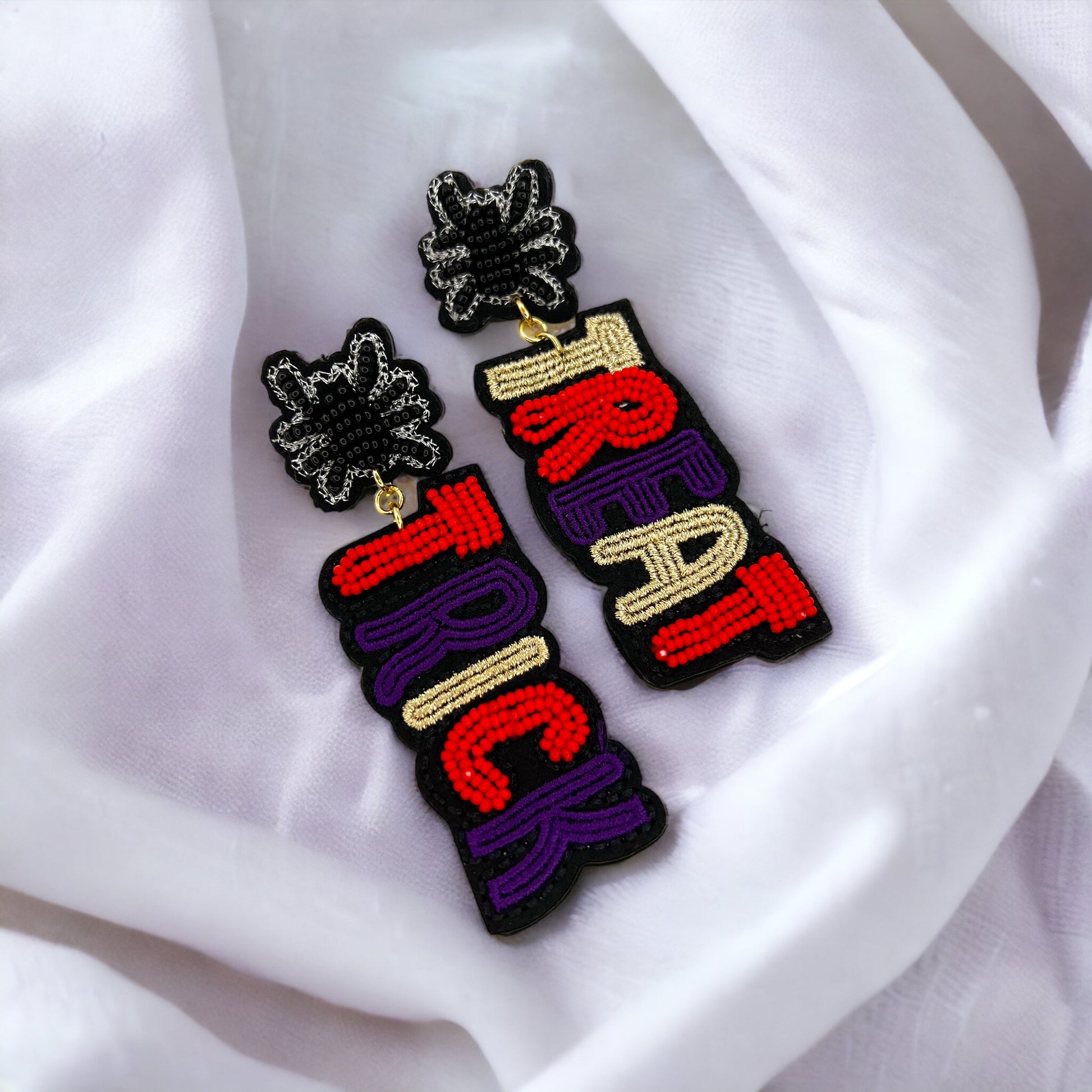 Trick or Treat Earrings - Halloween Earrings, Beaded Earrings, Spooky Vibes, Halloween Earrings, Halloween Costume, Beaded Halloween - Rhythms of Grace Creative