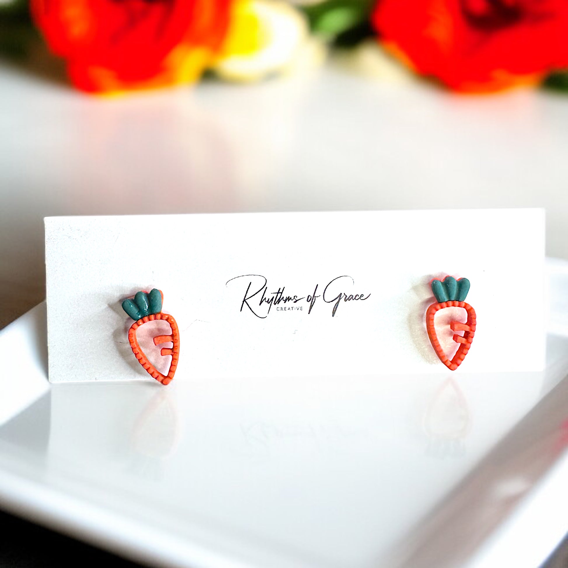 Jump into Spring: Adorable Carrot Easter Studs for Your Festive Flair! - Rhythms of Grace Creative