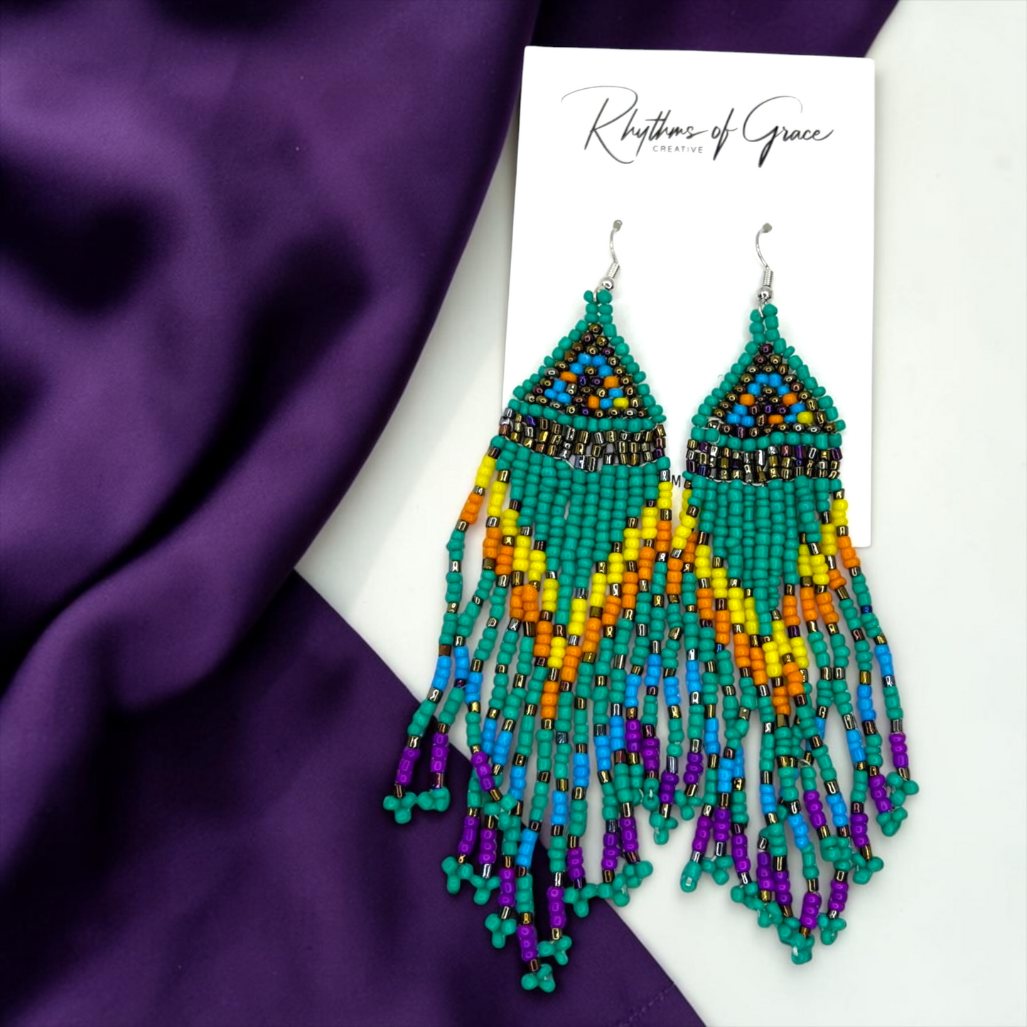 Festival Babe Beaded Fringe Earrings | Bold Boho Statement Earrings | Western Boutique Jewelry