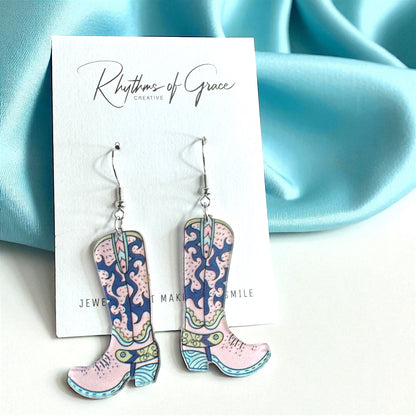 Boot Scootin' Bling: Cowgirl Boots Earrings for Your Inner Rockstar!