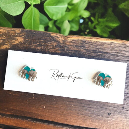 Adorable Elephant Stud Earrings - Two Delightful Designs! 