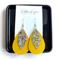 Golden Glow Teardrop Dangles: Shine Bright in Yellow!