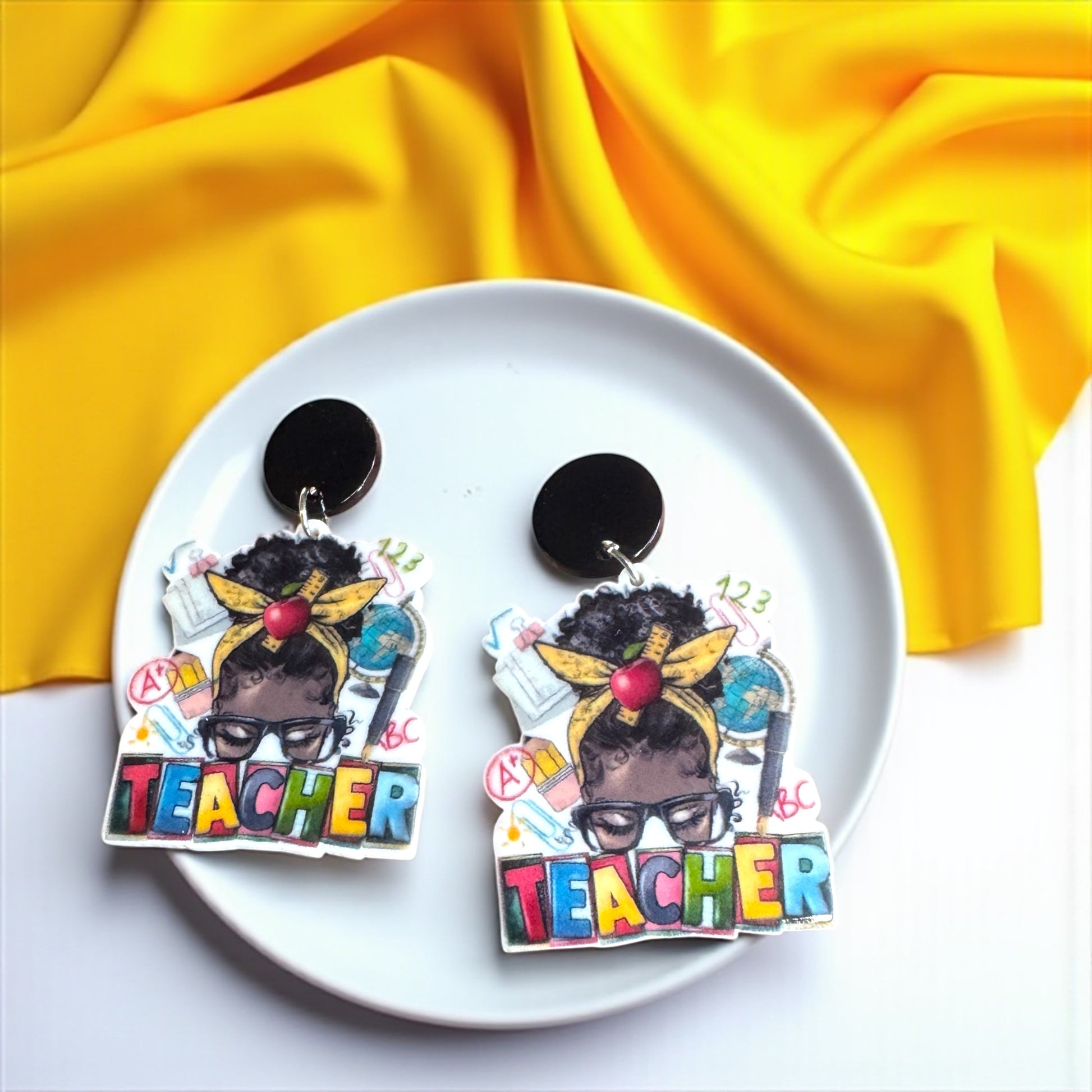 Smart & Stylish: Teacher Dangle Earrings for Every Educator! - Rhythms of Grace Creative