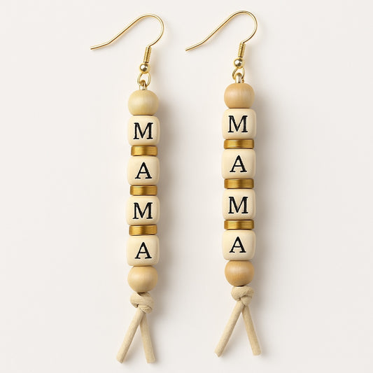 Celebrate Mama with Charming Beaded MAMA Earrings - Rhythms of Grace Creative