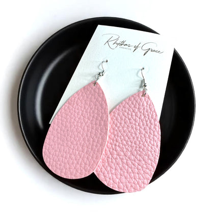 Teardrop Dream Earrings: Colorful Faux Leather Dangles for Every Occasion!