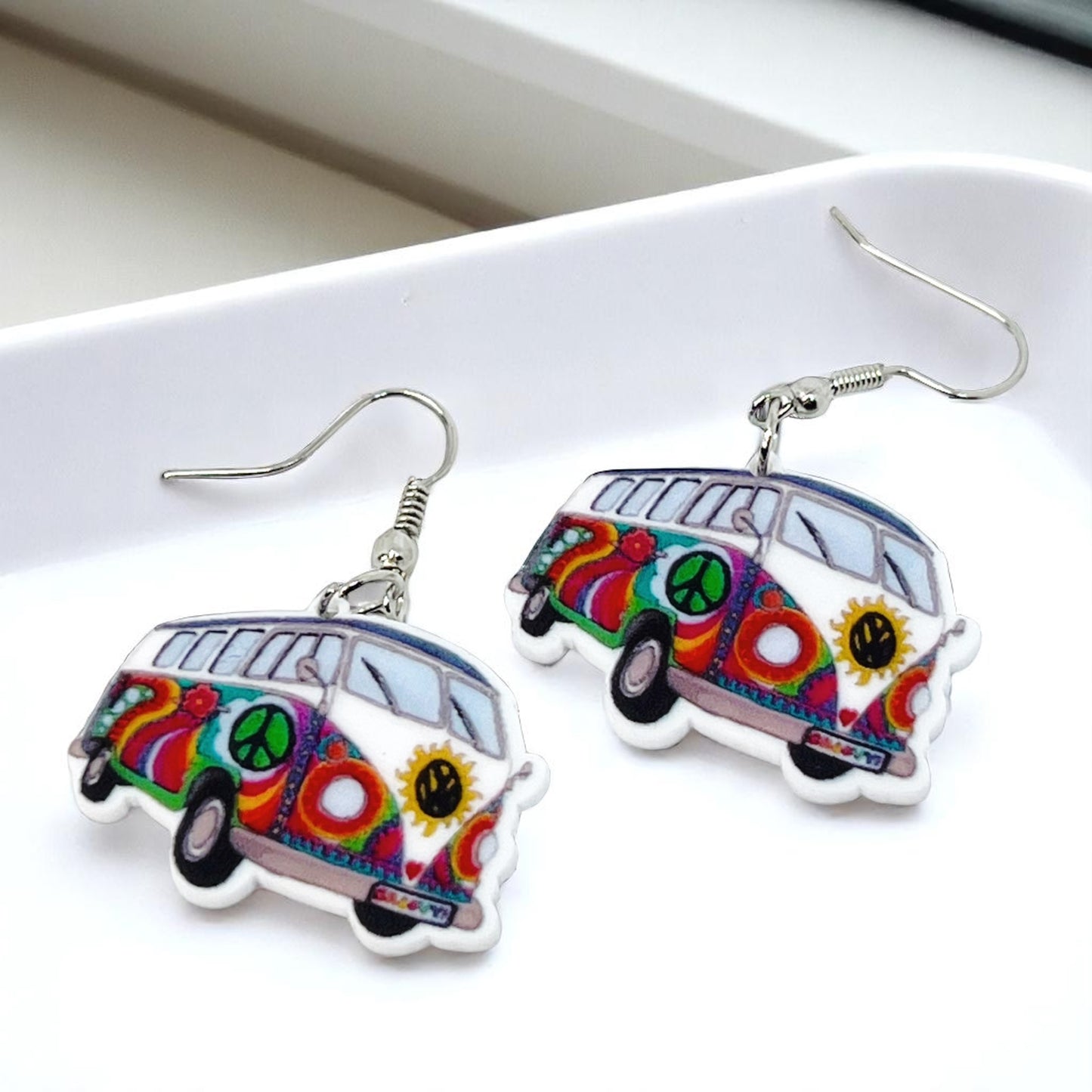 Peace, Love & Volkswagen: Dangle Earrings for the Ultimate Free Spirit!