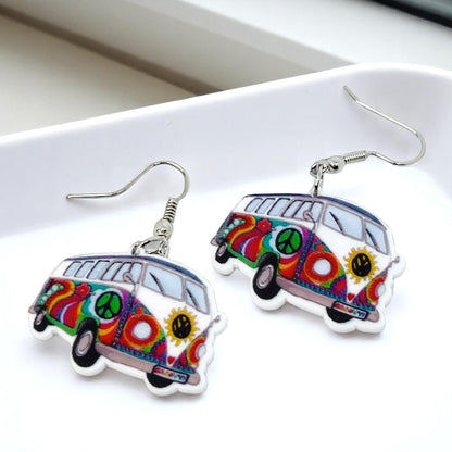 Peace, Love & Volkswagen: Dangle Earrings for the Ultimate Free Spirit!