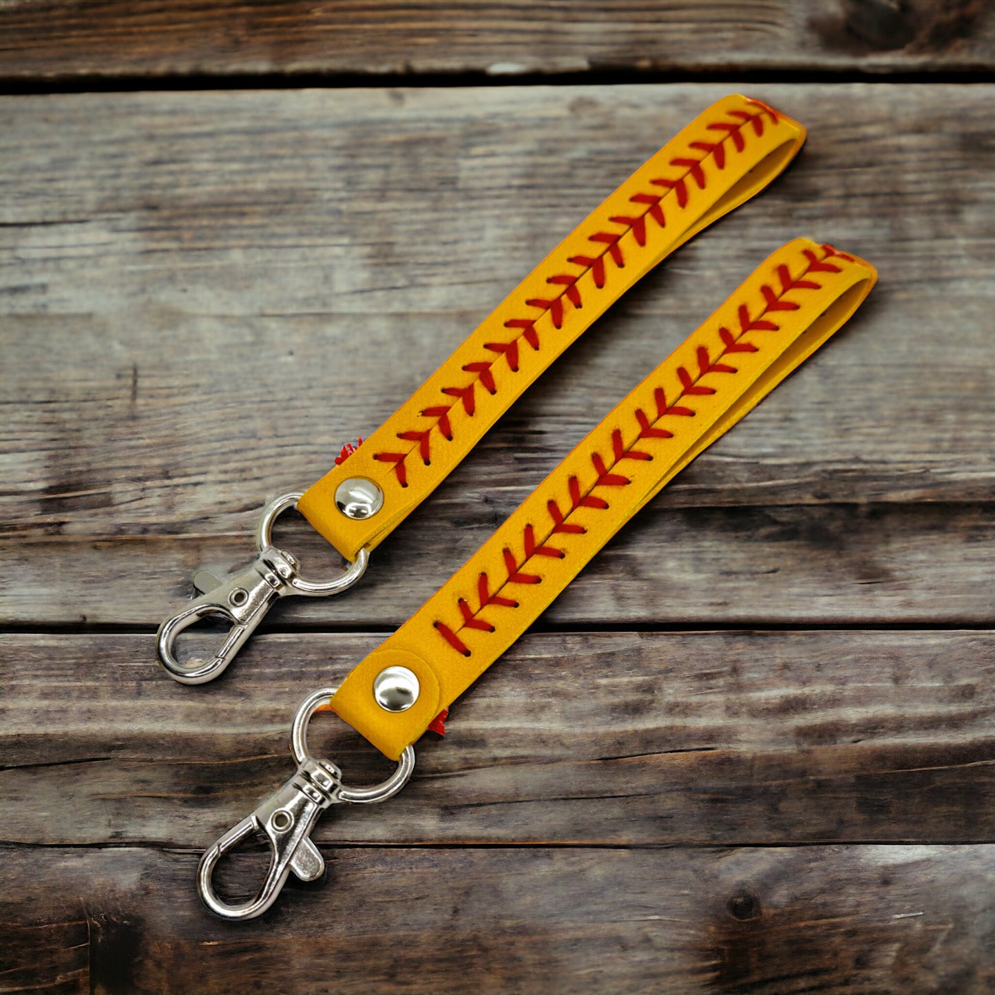 Stylish Yellow or White Leather Strap Key Chain – Handcrafted for Durability and Elegance