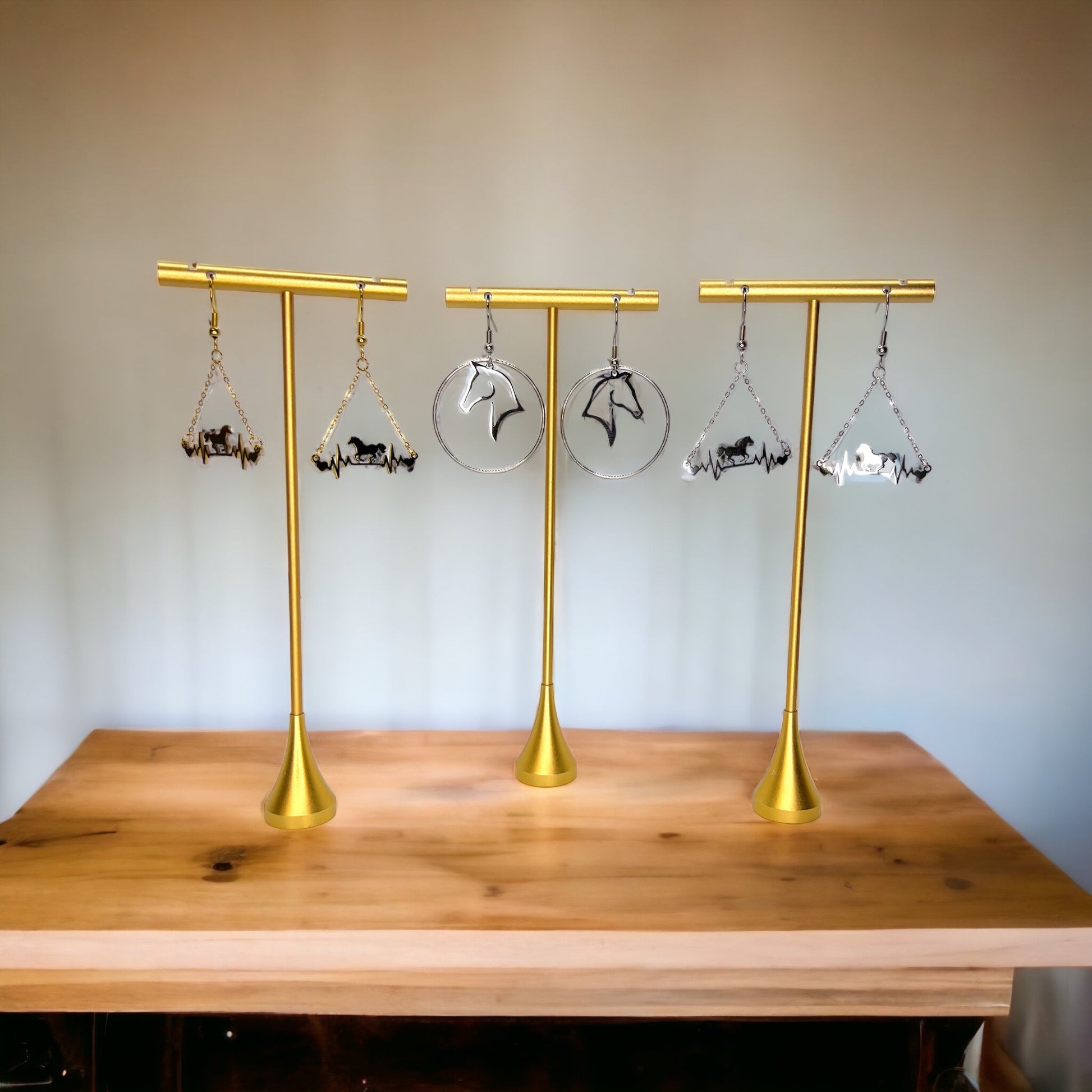 Gallop into Elegance: Stunning Horse Dangle Earrings - Rhythms of Grace Creative