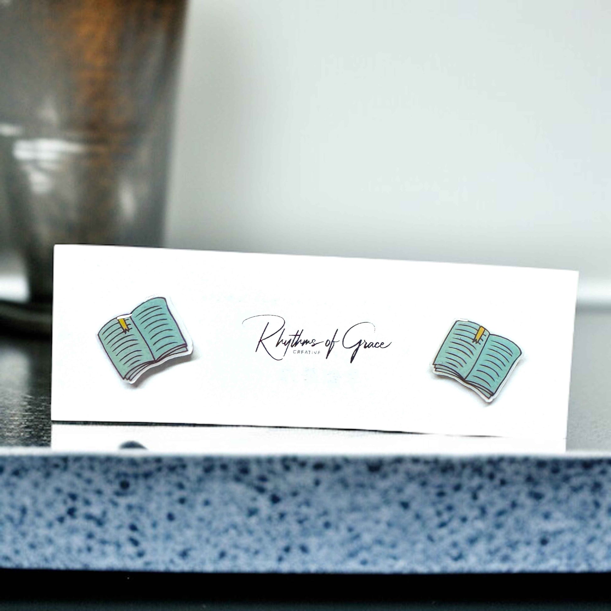 Book Club Stud Earrings - A Novel Touch to Your Style!