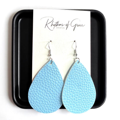 Teardrop Dream Earrings: Colorful Faux Leather Dangles for Every Occasion!