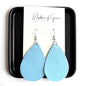 Teardrop Dream Earrings: Colorful Faux Leather Dangles for Every Occasion!