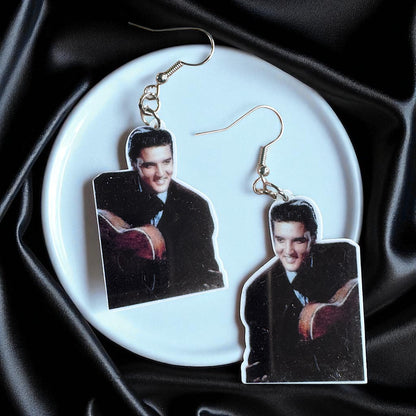 Rock Your Style: Elvis Presley Dangle Earrings - 12 Iconic Designs! 🎸