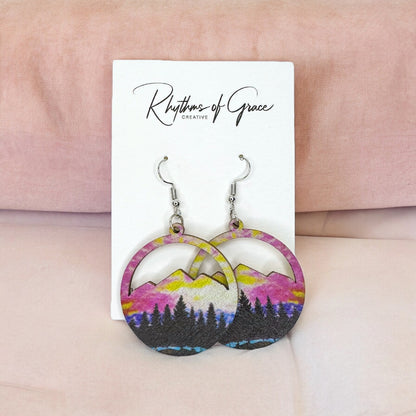Stunning Western Dangle Earrings – Handcrafted Boho Style, Stainless Steel & Wood