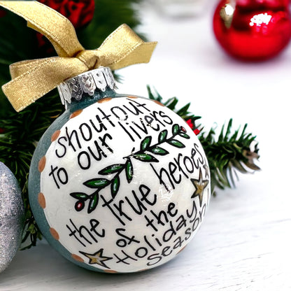 Cheers to Our Livers! 🎉 Hilarious Personalized Holiday Ornament!