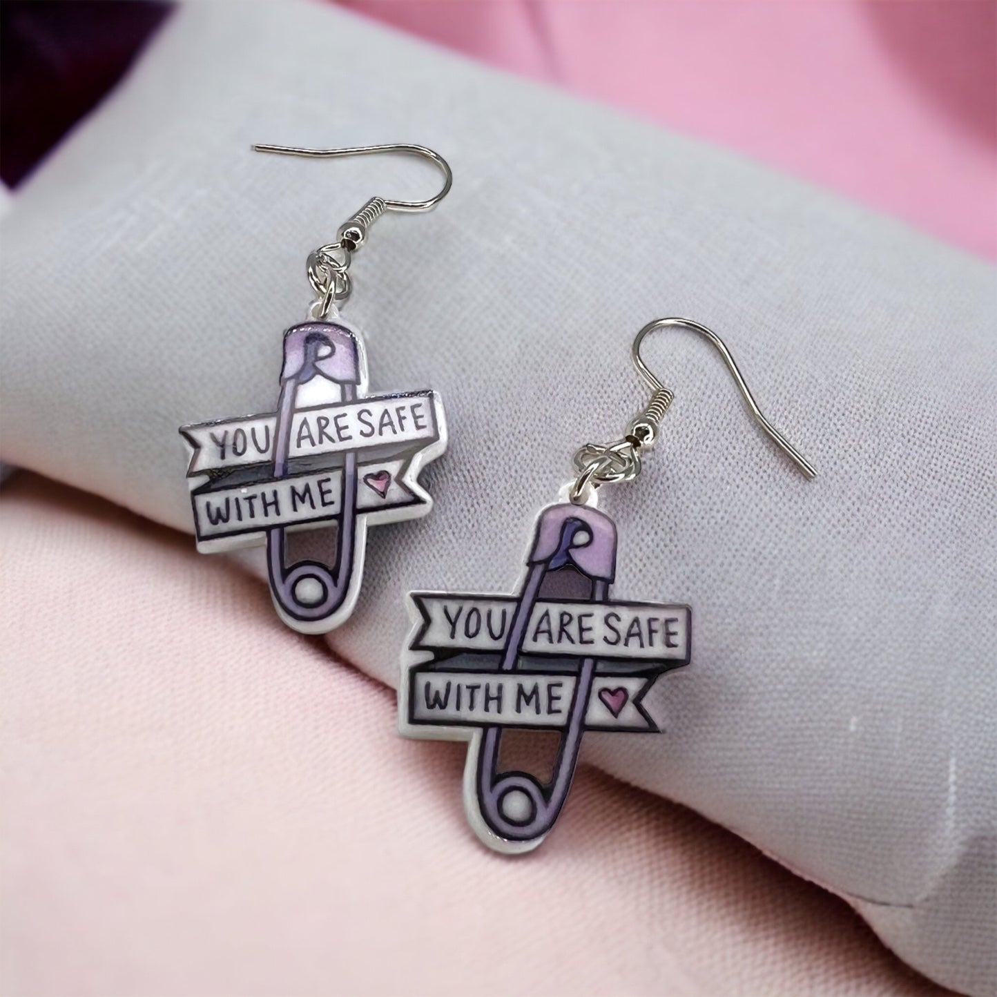 You Are Safe With Me – Safety Pin Earrings for Allies & Empaths - Rhythms of Grace Creative