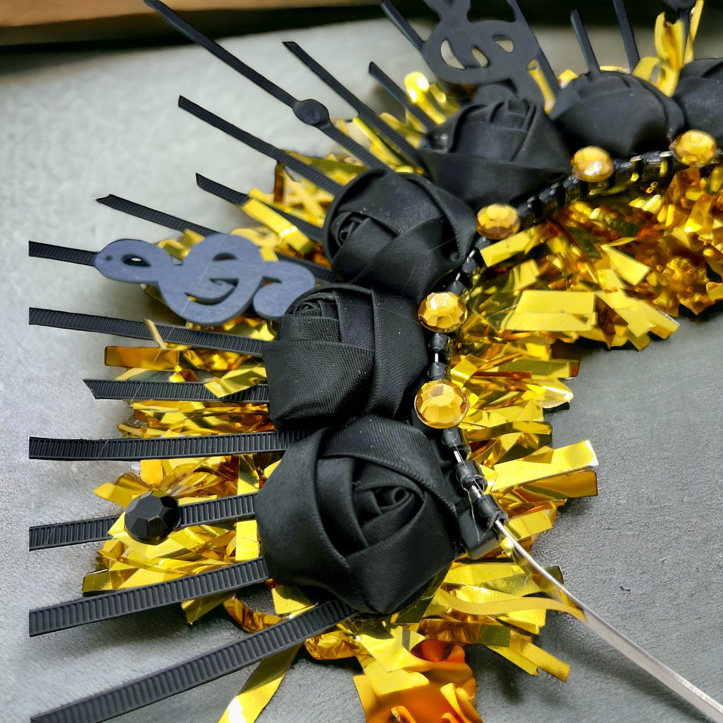 Unique Handmade Jazz Fest Headpiece – One-of-a-Kind Music-Inspired Accessory for Festivals & Parties!