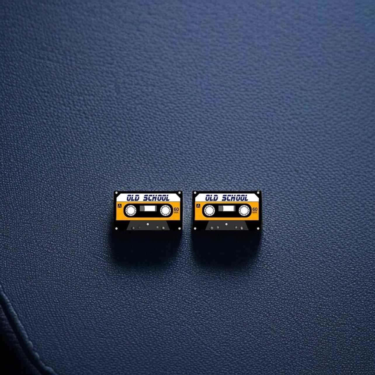 Retro Vibes: Old School Cassette Tape Stud Earrings – A Creative Soundtrack for Your Style!