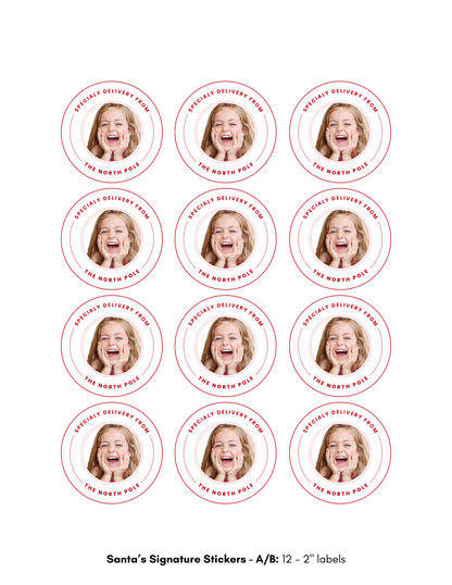 Personalized Santa Gift Tags – Custom North Pole Express Labels, Waterproof Christmas Stickers, Santa’s Workshop & Holiday Name Tags