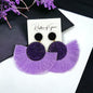 Purple Tassel Earrings - Purple Rhinestones, Rhinestone Accessories, Purple Earrings, Lavender Earrings; Purple Accessories - Rhythms of Grace Creative