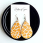 Go Wild with Giraffe Print Teardrop Dangle Earrings – Chic, Fun & Personalizable!
