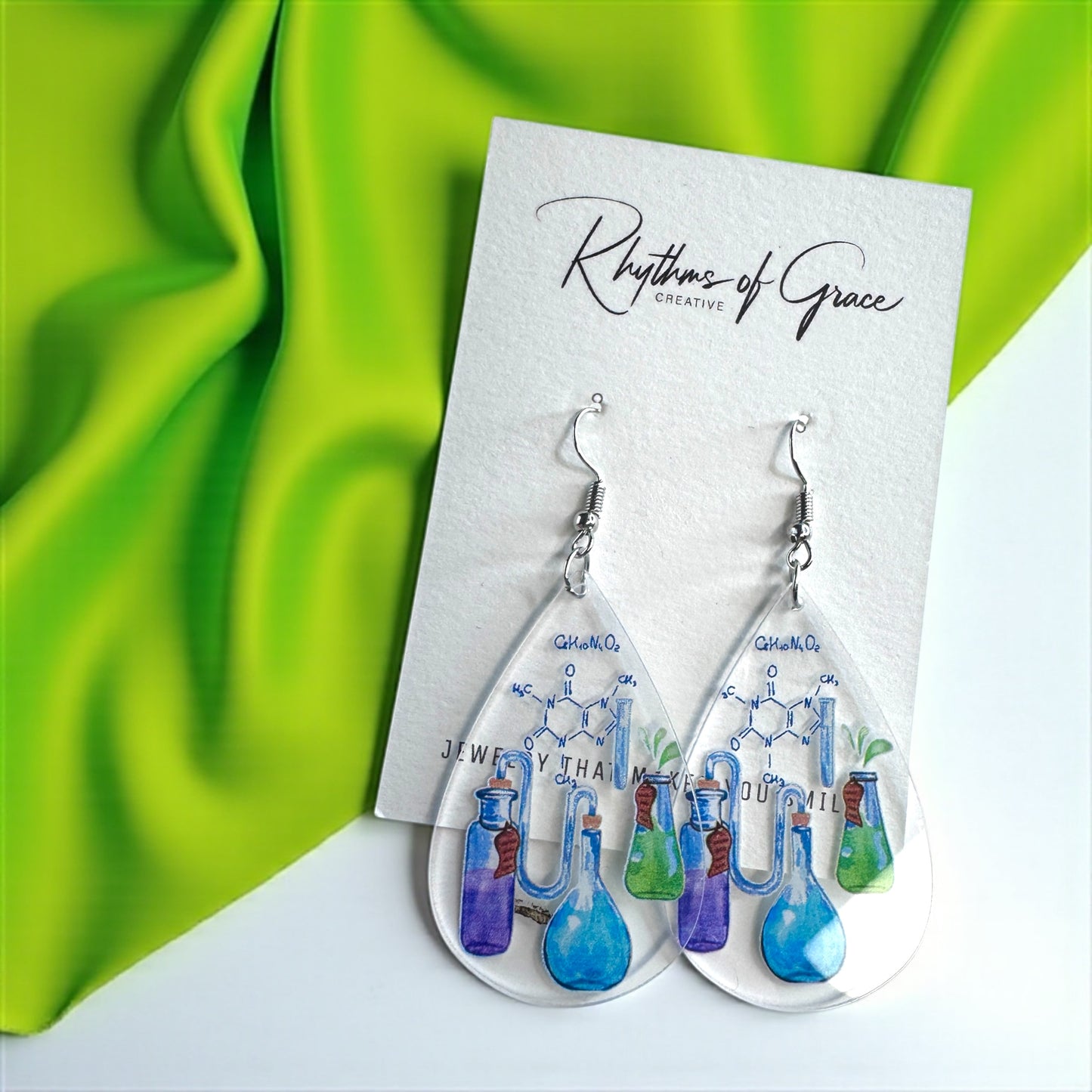 Science in Style: Unleash Your Inner Genius with our STEM Teacher Earrings! - Rhythms of Grace Creative