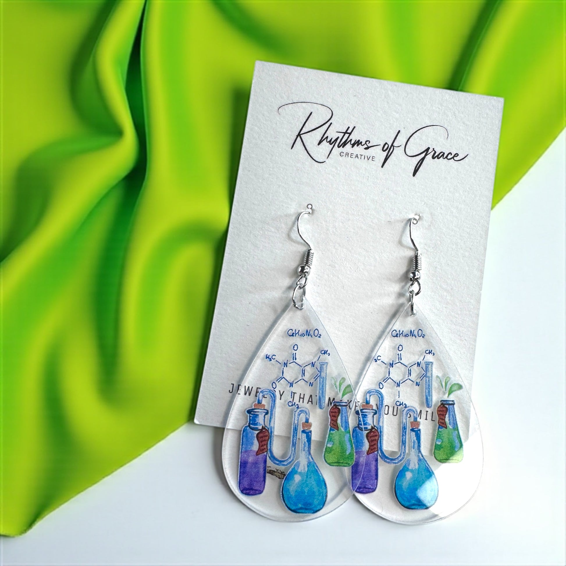 Science in Style: Unleash Your Inner Genius with our STEM Teacher Earrings! - Rhythms of Grace Creative