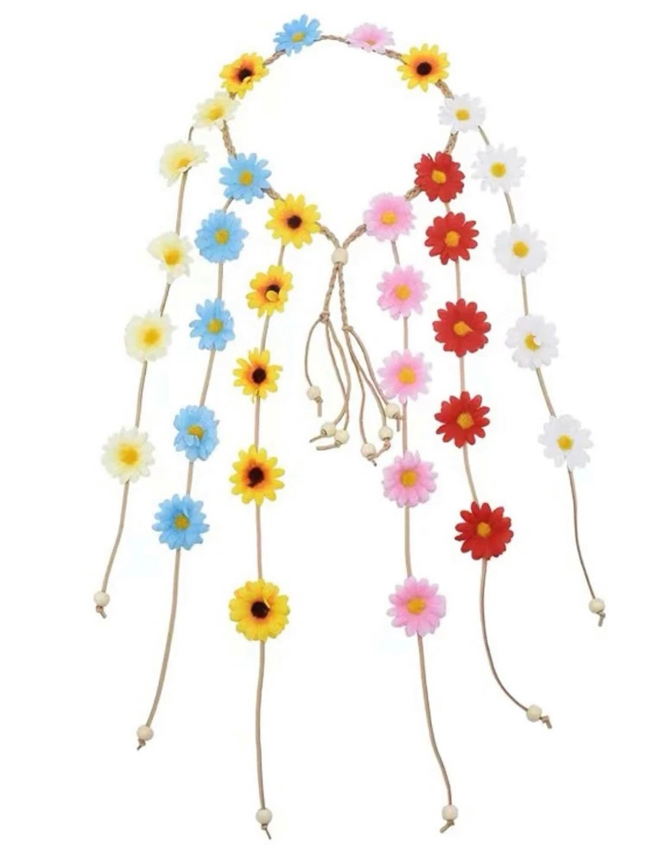Flower Child Headband - Floral Headpiece, Flower Headband, Flower Headpiece, Sunflower Headpiece - Rhythms of Grace Creative
