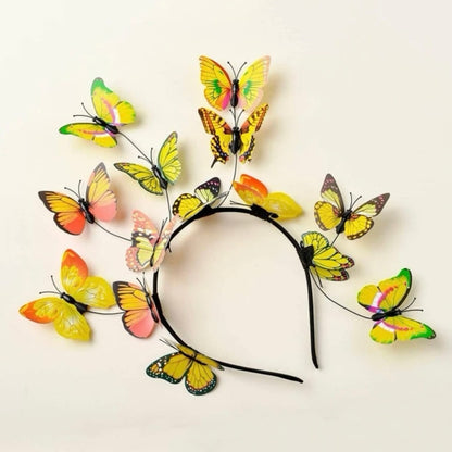 Butterfly Headband for Women – 3D Monarch Butterfly Crown | Festival, Garden Party, Boho Hair Accessory (Multiple Colors)